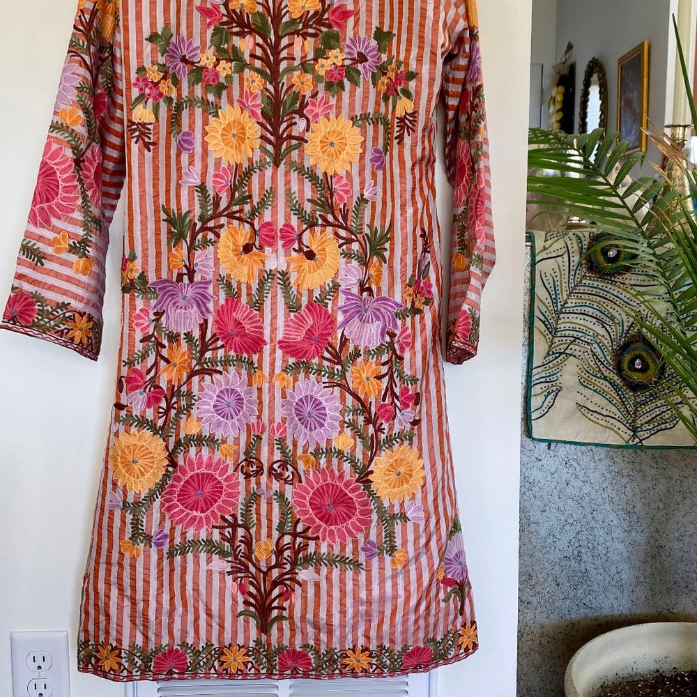 Vintage Sllk Embroidered Kimono Jacket M/L - Picture 6 of 6
